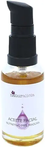 Naturalicia 15ml Sérum Facial Nutritivo Antiedad, Aceite Facial, Vitamina E, Orgánico, Bio, Vegano, Natural,Antiarrugas, para Piel Madura, Regenerantes, Reafirmantes y Equilibrantest, Marron  