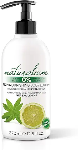Naturalium Loción Corporal Limón - Loción Dermonutritiva para Cuerpo, Sin Parabenos, Sin Colorantes, 370 ml  