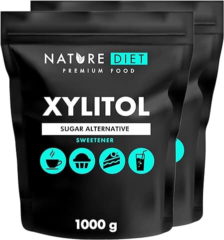 Nature Diet - Xylitol 2 x 1 kg | 100% Natural | Sustituto del Azúcar | Edulcorante de Origen Vegetal | bajo índice Glucémico | bajo Contenido Calórico.  