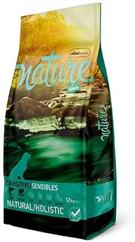 Nature Dogs by Satisfaction - Pienso para Perros Sensibles - Perros con Alergias e Intolerancias Alimentarias - Natural con Proteína Deshidratada de Salmón - Saco de 12 Kg  