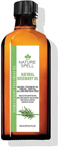 Nature Spell Aceite De Tratamiento De Para Cabello Y Cuerpo, Amarillo, Romero, 150 Mililitro  