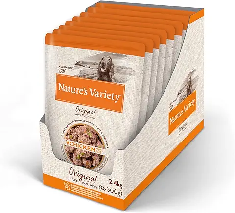 Nature's Variety Original No Grain - Paté para Perros Adultos con Pollo - Caja 8 x 300 g  