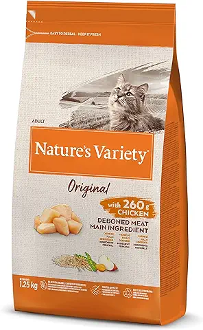 Nature's Variety Original, Pienso para Gatos Adultos con Pollo Deshuesado, 1,25kg  