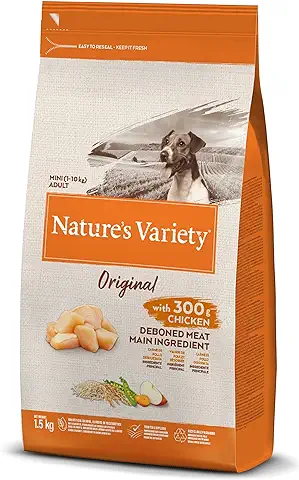 Nature's Variety Original, Pienso para Perros Adultos Pequeños con Pollo Deshuesado, 1,5kg  