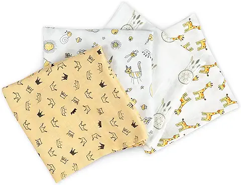 Navaris 4x Toalla para Bebé de Muselina - Toallitas Ecológicas para Cuidado Infantil - Paños de tela de Bambú y Algodón - Pañales 120 x 120 CM  