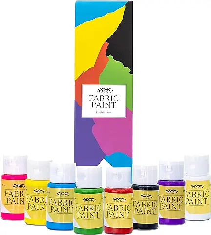 Nazca Colors Pintura Textil Permanente 8 Colores x 30ml – Pintura Acrílica para Tela y Cuero Ideal para Pintar Ropa, Camisetas, Zapatillas, Jeans, Sneakers y Cualquier Tejido  
