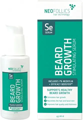 Neofollics Suero Estimulante del Crecimiento de la Barba - Ingredientes Científicamente Probados - Acción Estimulante - 45 ml - Para 1-2 Meses  