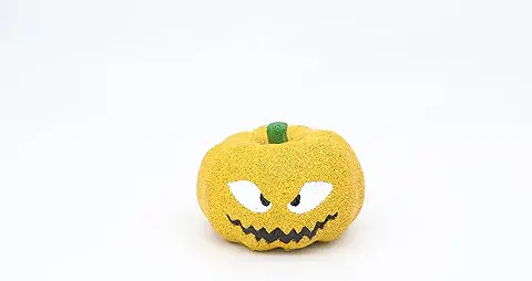 NEUSUS UPCYCLING Calabaza de Halloween. Figura Ecológica de Caucho Reciclado Made in Spain (Amarillo)  