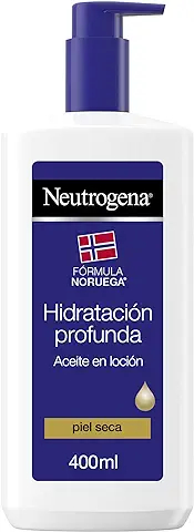 Neutrogena Aceite en Loción Hidratación Profunda Fórmula Noruega para Piel Seca, con Glicerina y Aceites Nutritivos 400 ml  