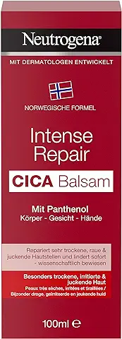 Neutrogena Crema de Fórmula Noruega, Bálsamo de Reparación Intensiva Cica, con Pantenol, para Zonas Irritadas de la Piel, 100 ml  