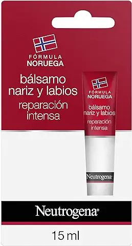 Neutrogena Cuidado Labial , Bálsamo Reparación Intensa Nariz y Labios - 15 ml  