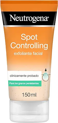 Neutrogena Gel Exfoliante Facial Spot Controlling, con Ácido Salicílico, Piel Propensa al Acné, Limpiador, Oil-Free, 150 ml  