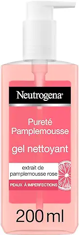 Neutrogena - Gel Limpiador Facial, de Pomelo Rosa, Contra las Imperfecciones, 1 Botella con Dosificador, de 200 ml  