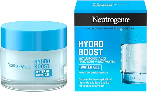 Neutrogena, Hydro Boost Gel de Agua, Pieles Normales a Mixtas, Hidratación Duradera No Grasa, con Ácido Hialurónico y Trehalosa de Origen Natural, Desarrollado con Dermatólogos, 50 ml  