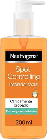 Neutrogena Limpiador Facial Spot Controlling, con Ácido Salicílico, para Piel Propensa al Acné, 200 ml  
