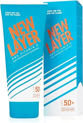 NEW LAYER Protector Solar | SPF 50+ | Pro Vitamina D | Sin Microplásticos | Reef-friendly | Sin Octocrileno | Resistente al agua | Clima Neutro (200ml)  