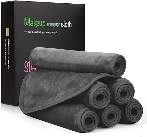 Nineigh Toalla Desmaquillante, Toalla Facial de Microfibra 6 Piezas Facial Toalla Desmaquillante Reutilizable Para Todo Tipo de Pieles Limpieza de la piel  