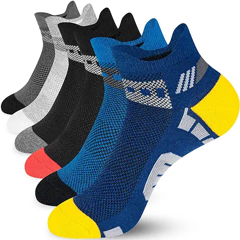 Niofind Calcetines Tobilleros Hombre, 6 Pares Calcetines Hombre, Calcetines Deporte Hombre Algodon, Calcetines Cortos Hombre Verano, Running, Ciclismo, Trabajo, Antiampollas Senderismo