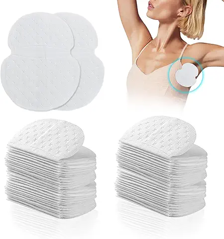 NITAIUN 100 Piezas Almohadillas Sudor Axilas para Hombres Mujeres, Axila Absorción de Sudor Almohadilla Parches Sudor Axilas Desechables Escondidas Absorción Sudor Protege tus Prendas  