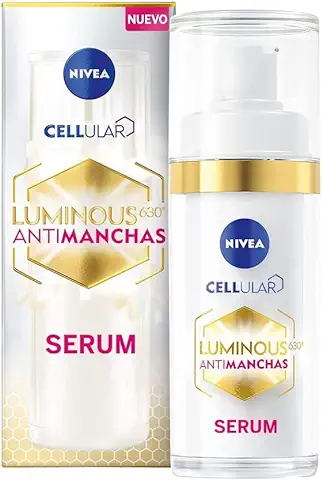 NIVEA Cellular LUMINOUS 630 Antimanchas Sérum Tratamiento Avanzado (1 x 30 ml), Sérum Facial con ácido Hialurónico, Sérum Despigmentante para una piel más lisa y Uniforme  