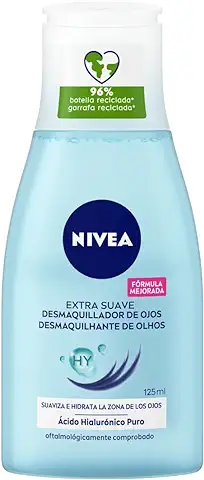 NIVEA Desmaquillador de Ojos Suave en pack de 6 (6 x 125 ml), Desmaquillante para Contorno de ojos Ideal para Pieles Sensibles, Limpiador Facial que Cuida las Pestañas  