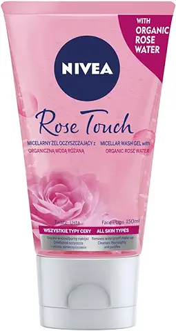 NIVEA Gel Limpiador Micelar con agua de Rosas Orgánicas - Rose Touch 150 ml  
