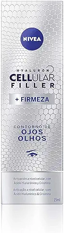 NIVEA Hyaluron Cellular Filler Contorno de Ojos, Crema para el Contorno de Ojos, Crema Antiedad Hidratante, Crema Reafirmante con ácido Hialurónico, Sin Fragancia, 15 ml (Paquete de 1)  