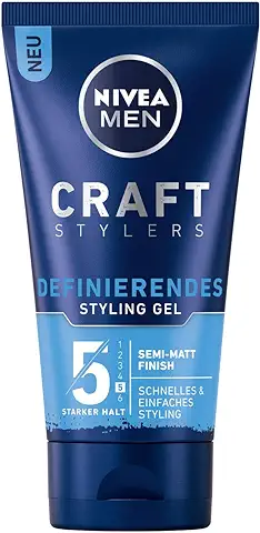 Nivea Men Craft Stylers - Gel para el Cabello con Acabado Semimate, Diseño Rápido y Fácil con Fuerte Sujeción, 1 Paquete (1 x 150 ml)  