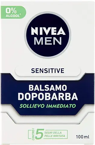 NIVEA MEN Sensitive Bálsamo para Después del Afeitado Extra Suave en Paquete de 100 ml, para After Shave Hombre con Extracto de Manzanilla y Vitamina E, Bálsamo para Barba para Pieles Sensibles  