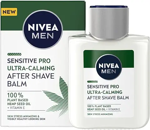 NIVEA MEN Sensitive Pro Bálsamo Hidratante Aftershave (1 x 100 ml), apto para piel con Barba, Cuidado Facial para Suavizar e Hidratar al Instante  