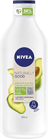 NIVEA Naturally Good Loción Corporal Aguacate Cuidado Intensivo Piel Seca, Estándar, Vanilla, 350 Mililitro  