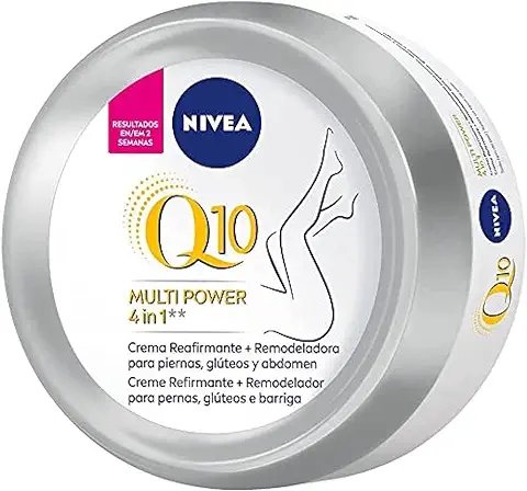 NIVEA Q10 Multi Power 4in1 Crema Reafirmante + Remodeladora (1 x 300 ml), Crema Corporal con Coenzima Q10, Crema Hidratante Corporal para Piernas, Glúteos y Abdomen  