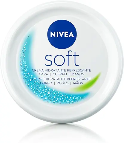 NIVEA Soft (1 x 375 ml), Crema Multiusos con Aceite de Jojoba y Vitamina E, Crema Hidratante Intensiva para el Cuidado de la piel de Cara, Cuerpo y Manos, sin Parabenos  