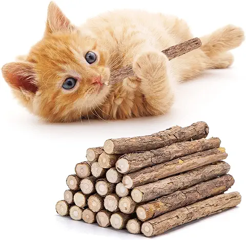 Nobleza - Palitos de Catnip para Gatos, Palitos de Hierba Gatera, Masticar Palos Gato, Juguetes para Gatos Morder, Hierba Gatera Juguete, para Cuidado Dental en Gatos, Contra la Halitosis, 30Pcs  