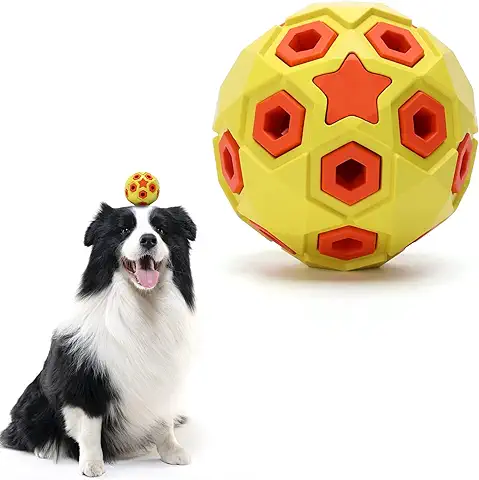 Nobleza Pelota Perros, Pelota Juguete Perro Indestructible, Dientes Pelota de Juguete para Perros, Pelota para MasticarJugar Entrenamiento D8cm  
