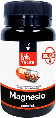 Novadiet - ELEMENTALES MAGNESIO Comprimidos con Bisglicinato de Magnesio - Complemento Alimenticio - Ayuda a Fortalecer Huesos y Músculos - Envase con 90 Comprimidos  
