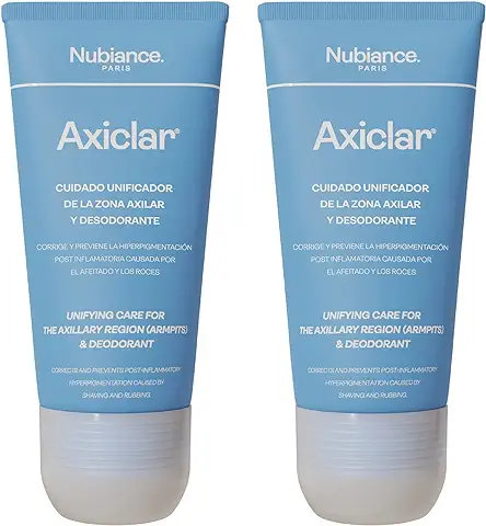 NUBIANCE - Axiclar® - Crema Antimanchas para las Axilas con Acción Desodorante - Envase Especial 2x75ml - Cuidado Antihiperpigmentación, Pieles Negras, Oscuras y Mixtas  