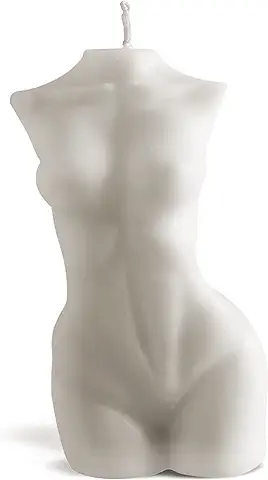 Nudu - Vela Corporal - Vela Decorativa de cera de Abeja Natural - Cera de soja - Hecho a mano - Decoración - Sostenible - Mujer/Guy - Herra 79 g - Blanco/Crema  