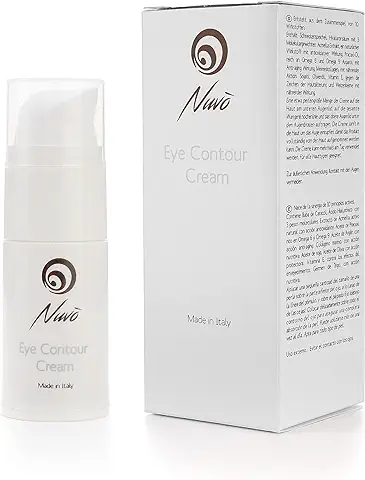Nuvo' Crema Contorno de Ojos INNOVADOR Baba de Caracol, con Acido Hialuronico 3 Pesos Moleculares, con Colageno, Aceite de Argan, Aceite con OMEGA 6-9, 100% BIO, Contra Bolsas, Arrugas y Ojeras, 15ml  