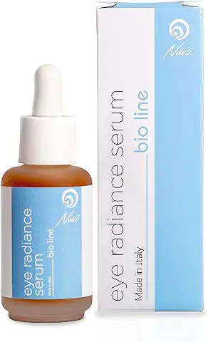 Nuvo' Serum Contorno de Ojos 80% Baba de Caracol, ORGÁNICO CERTIFICADO, con Cafeína, Vitamina C, Extracto de Verbasco, para Bolsas y Ojeras, Hidratante e Iluminador, Antiarrugas, Made in Italy, 30ml  