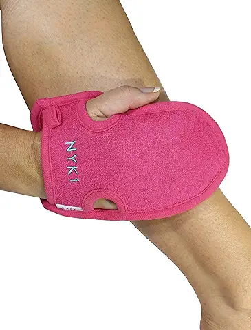 NYK1 Guante Exfoliante Corporal Ducha Guante (Rosa) Esponja Exfoliante Corporal - Superior Orgánica Guante de crin Exfoliante Corporal Manoplas Baño Para De Eliminar de Piel Muerta  