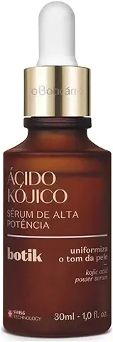 O Boticário Botik Sérum Facial Alta Potencia Ácido Kójico, Unifica el Tono de la y Piel Previene Hiperpigmentación Vegan 30ml  