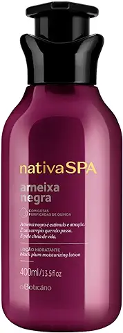 O Boticário Nativa SPA Ciruela Negra, Crema Hidratante Corporal, Perfumada Loción Para El Cuerpo con Gotas de Quinoa para Más Hidratación 400 ml  