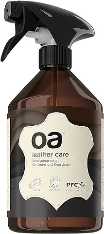 OA Limpiador Cuero LEATHER CARE (500 ml) I Elimina la Suciedad y las Manchas, no Seca I Limpiador Tapiceria Coche I Producto de Limpieza Ecológico para Todos los Productos de Piel  