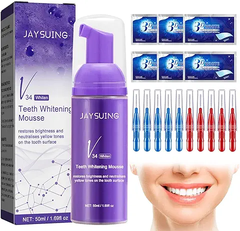 Obsessive Blanqueador Dental V34, Purple Toothpaste, V34 Corrector De Color Purple Toothpaste Colour Corrector V34, Pasta Dental Blanqueadora Violeta Quita Manchas Profundo, Repara Encías, 50ml  