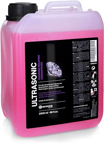 Octopus Special Ultrasonic Cleaner, Concentrado para Uso en Limpiador Ultrasónico, Limpiador de Gafas, Limpiador Higiénico de Joyas 2,5L (2500ml)  