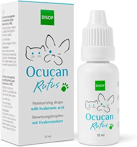 Ocucan Gotas Hidratantes para Ojos de Perros y Gatos. Gotas Humectantes con Ácido Hialurónico - 15 ml  