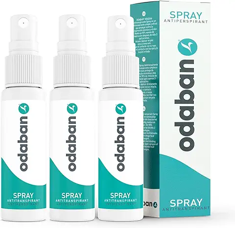 ODABAN Antitranspirante en Spray I Desodorante Contra la Sudoración Intensa I Antitranspirante para Hiperhidrosis, Manos, Axilas y Cabeza I Adecuado para Pieles Sensibles | 3x 30ml  