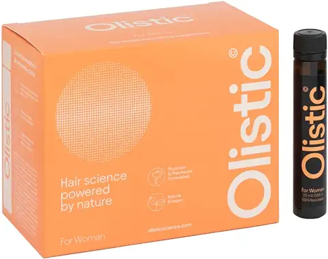 Olistic for WOMEN - 28 Ampollas de Tratamiento Anticaída Cabello para Mujer - Fortalece las Fibras Capilares y Ayuda a Prevenir la Caída de Pelo - Natural, Vegano, Sin Gluten y GMO Free  