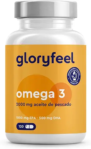 Omega 3 2000mg - 1000mg EPA + 500mg DHA - Triglicéridos Reesterificados - Aceite de Pescado en alta Dosificación y Biodisponibilidad- Fuente de ácidos Grasos Esenciales  